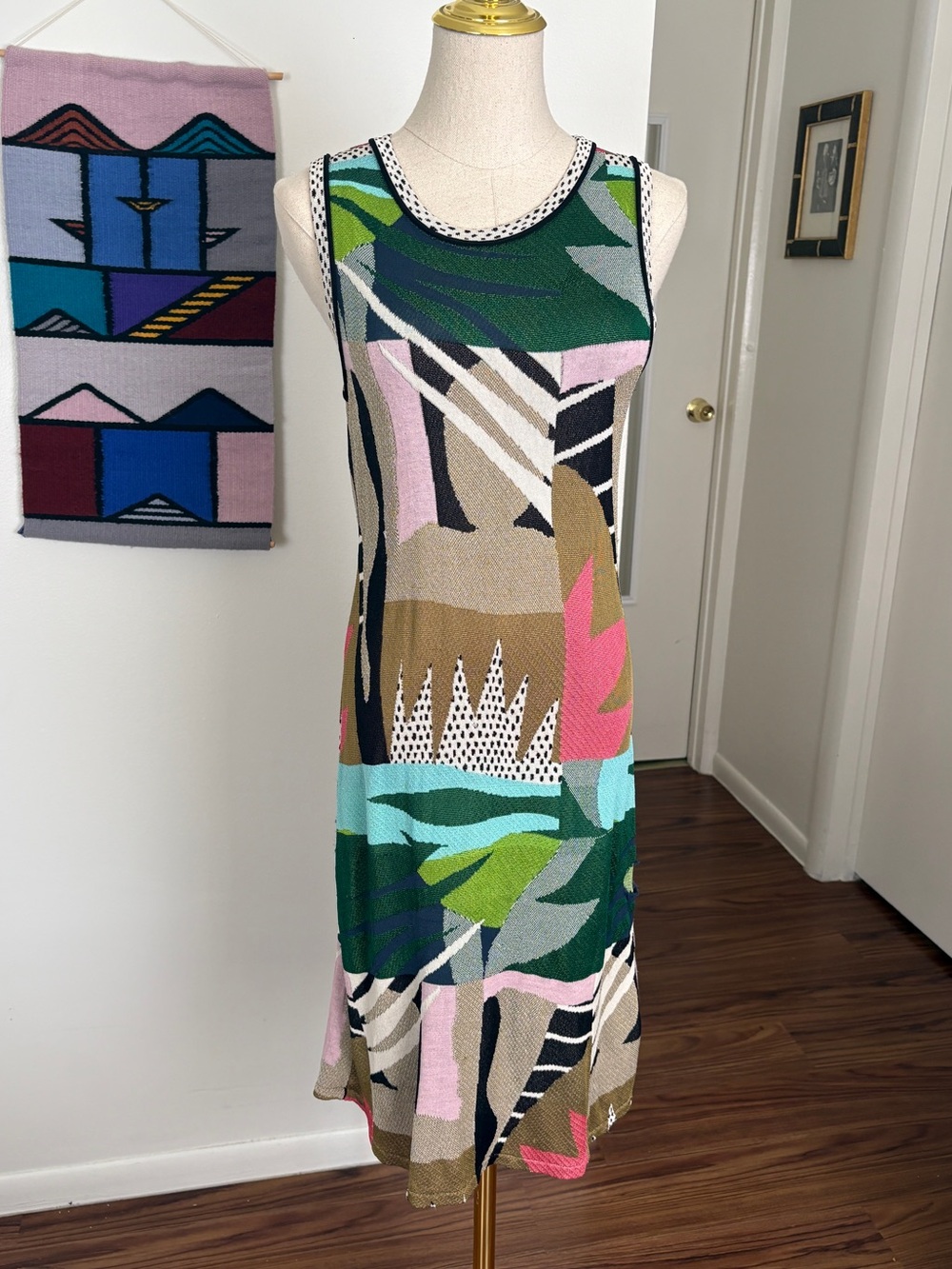 Aldo Martins Sleeveless Knit Dress with Abstract Pattern